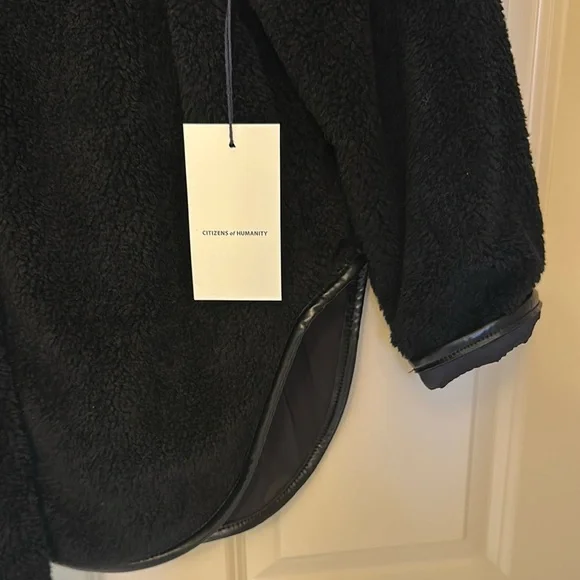 Citizens of Humanity Black Oversized Sherpa Jacket NWT - Picture 9 of 10